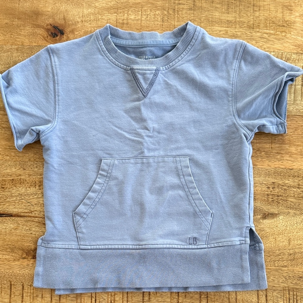 Little Bipsy Light Blue Short Sleeve Pullover Hoodie